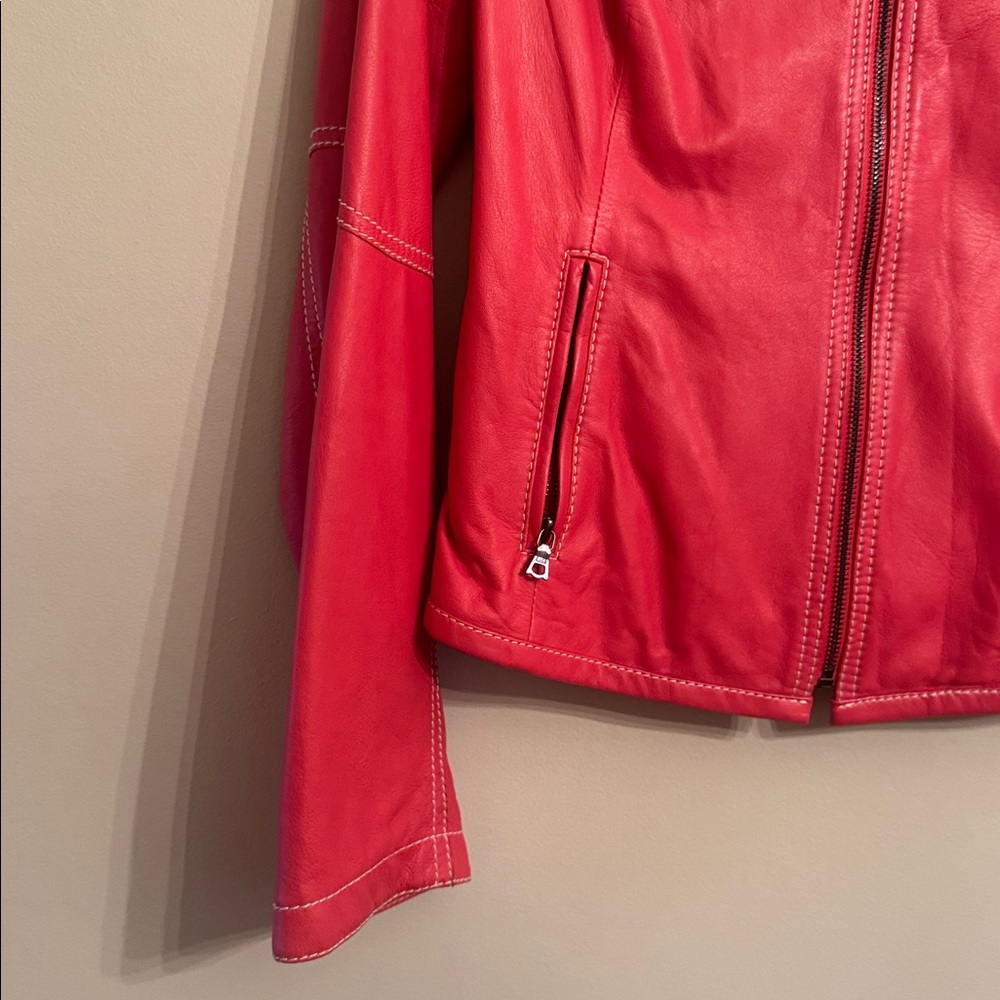 Elie Tahari Leather Jacket - Picture 3 of 8